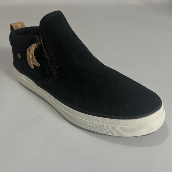 Sperry STS86853 Women's Crest Lug Side Zip Suede Chukka Shoes Black Size… - Picture 7 of 15